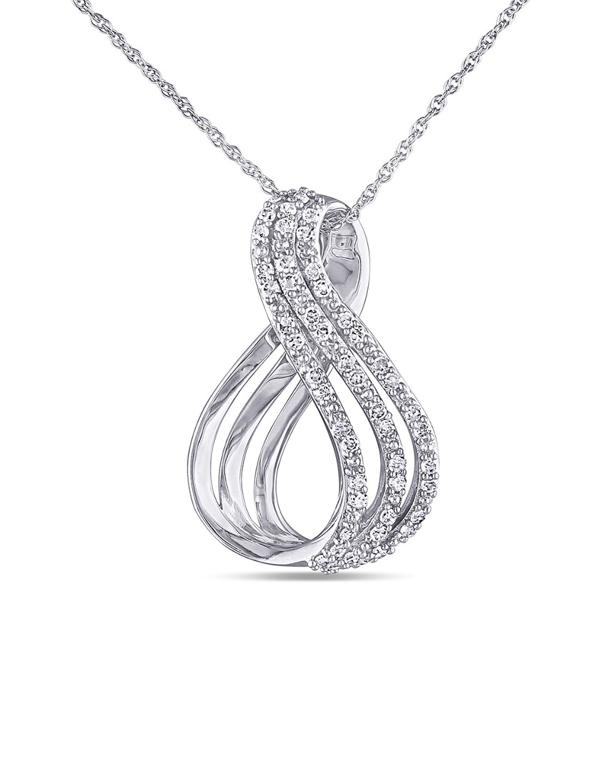 Rina Limor 10k Gold 0.25 Ct. Tw. Diamond Pendant Necklace In Brown