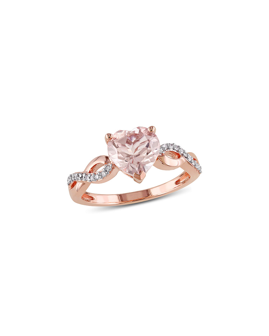 Rina Limor 10k Rose Gold 1.79 Ct. Tw. Diamond & Morganite Ring