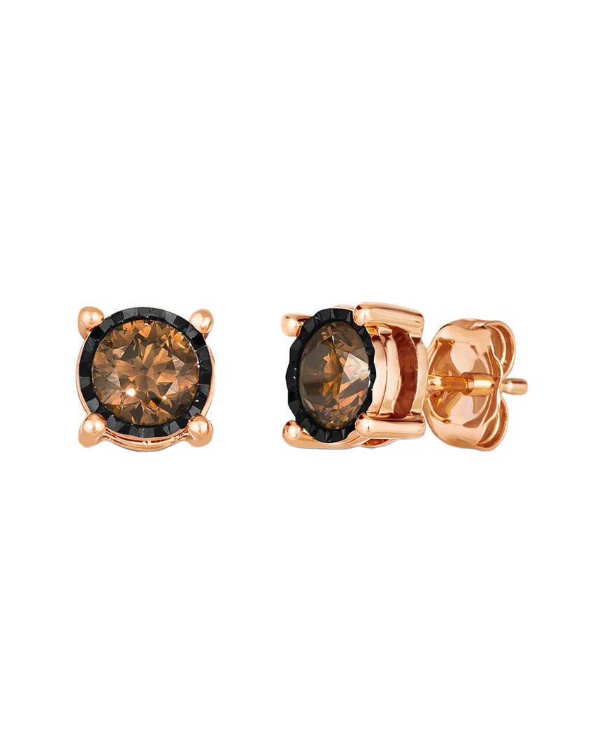 Le Vian ® Chocolate Solitaire 14k Rose Gold 0.98 Ct. Tw. Diamond Stud Earrings