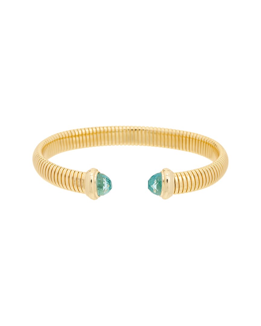 Juvell Plated Blue Topaz Bracelet In Gold