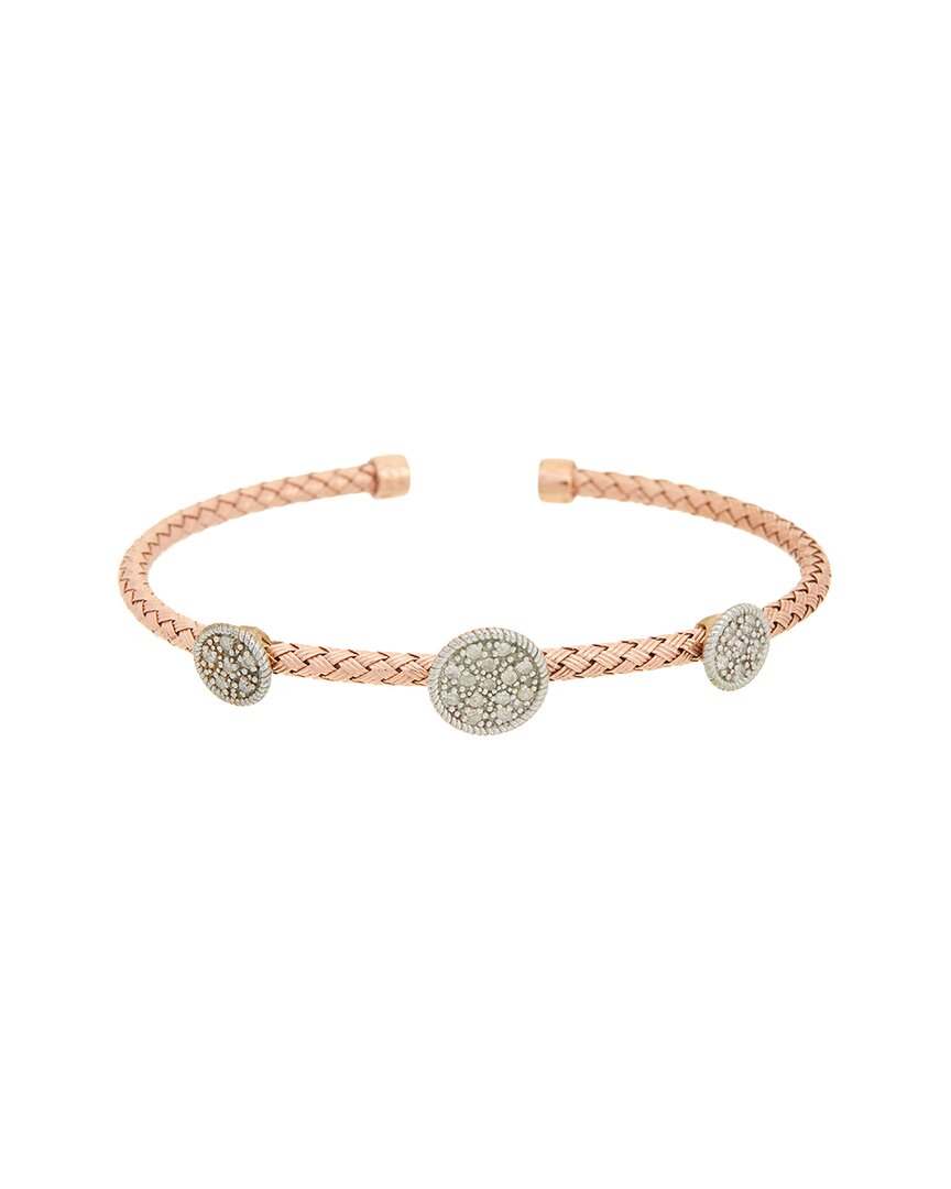 Meshmerise 18k Over Silver 0.15 Ct. Tw. Diamond Bracelet