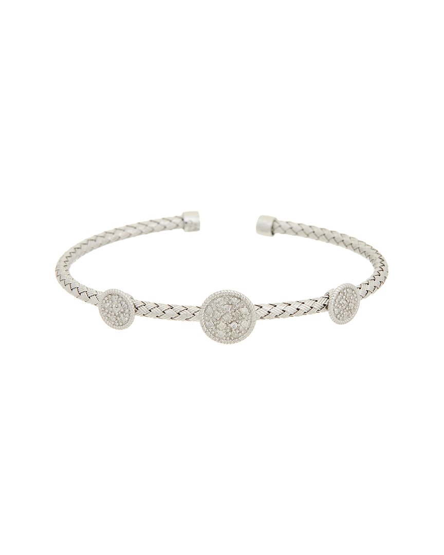 Meshmerise 18k Over Silver 0.15 Ct. Tw. Diamond Bracelet