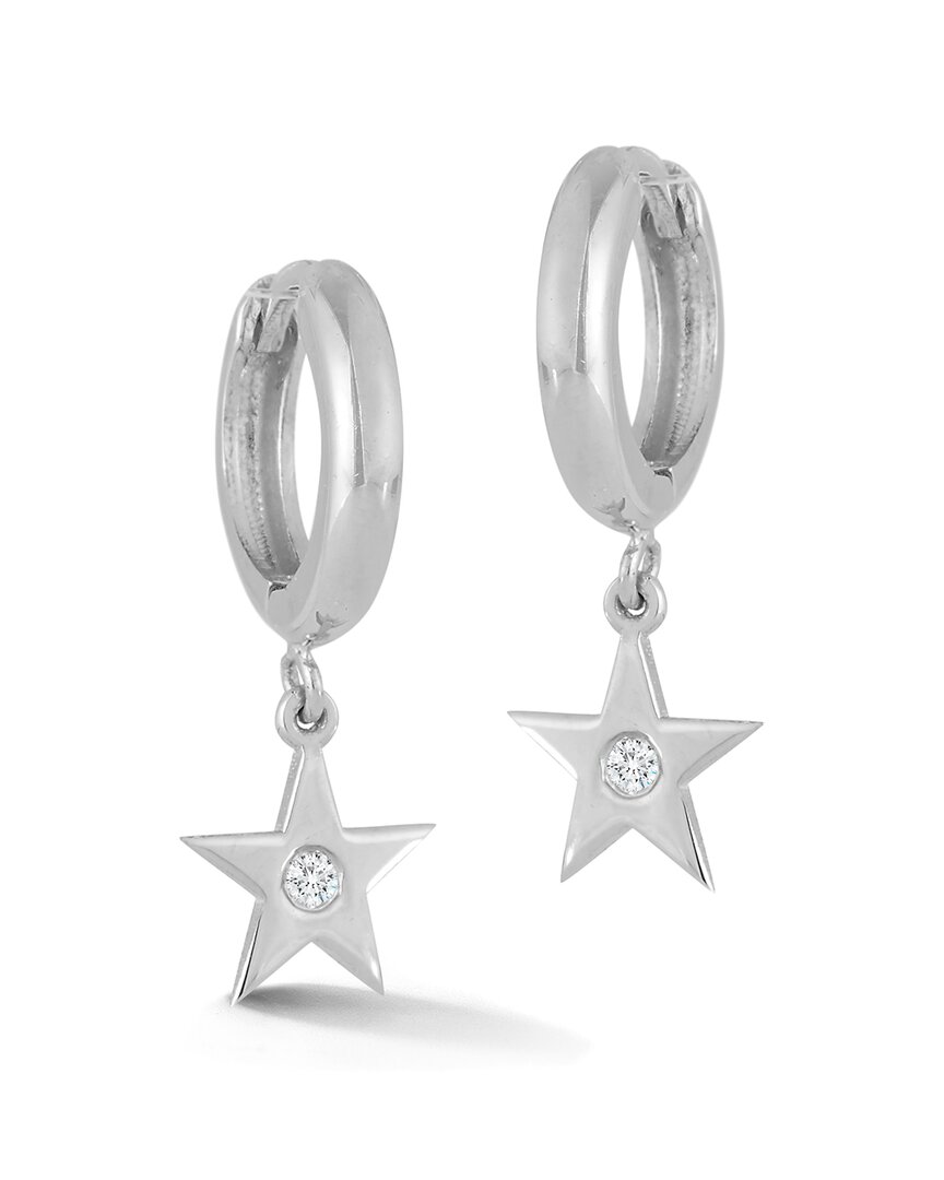 Ember Fine Jewelry 14k Diamond Star Huggie Earrings
