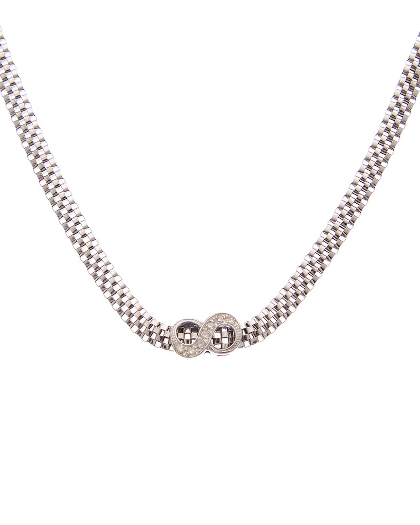Shop Meshmerise 18k Gold 0.06 Ct. Tw. Diamond Necklace