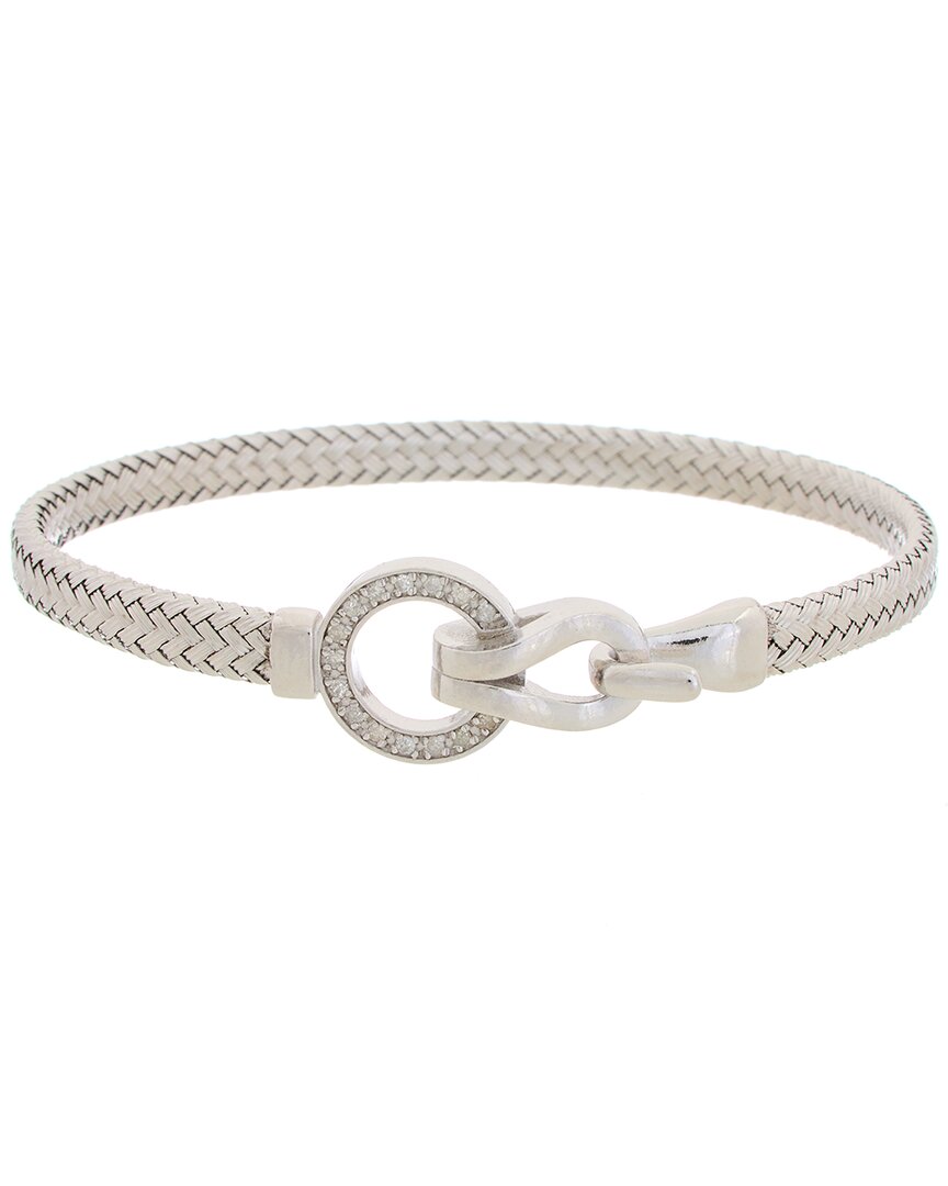 Meshmerise 18k Rose Gold Vermeil 0.15 Ct. Tw. Diamond Mesh Bangle