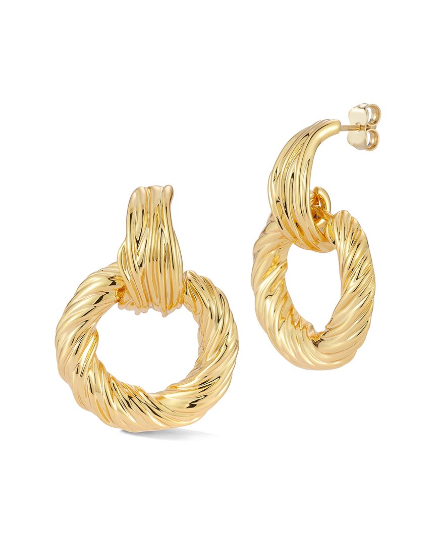 Chloe and Madison Jewelry Plated Statement Twisted Link Earrings