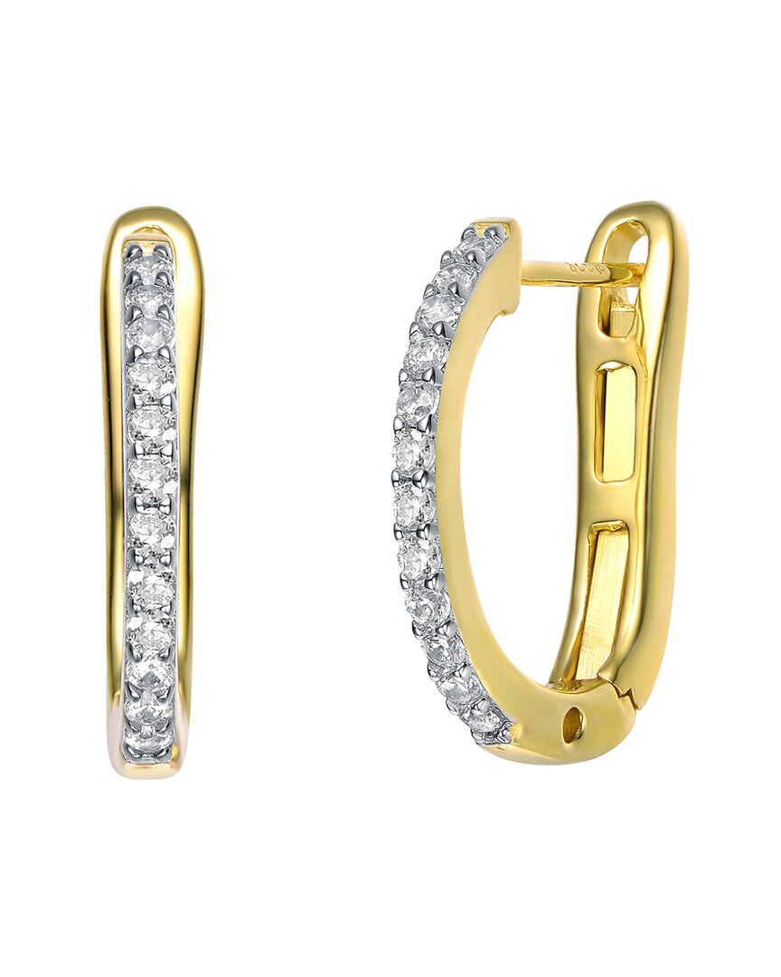 Rachel Glauber 14k Plated Cz Hoops