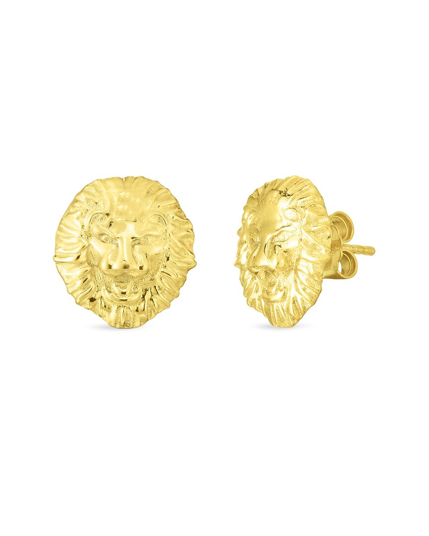 Chloe & Madison Chloe And Madison 14k Over Silver Lion Studs
