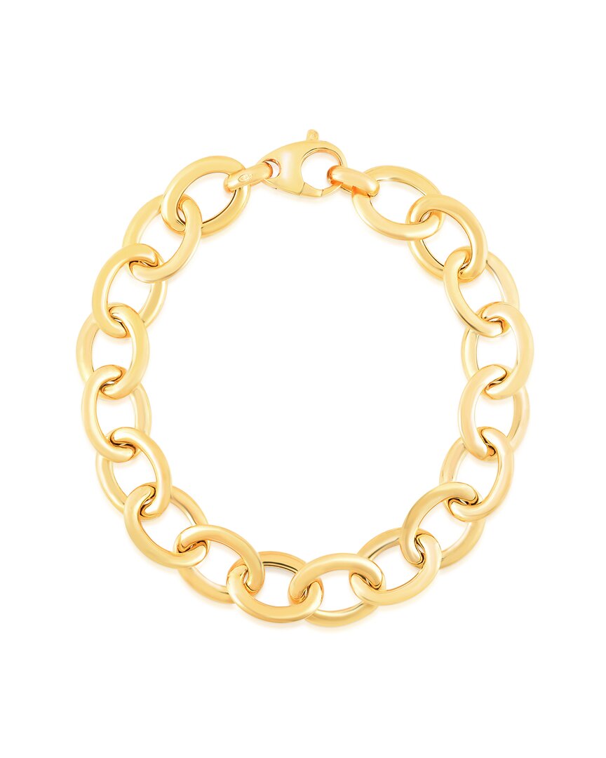Chloe & Madison Chloe And Madison 14k Over Silver Bold Rolo Chain Bracelet