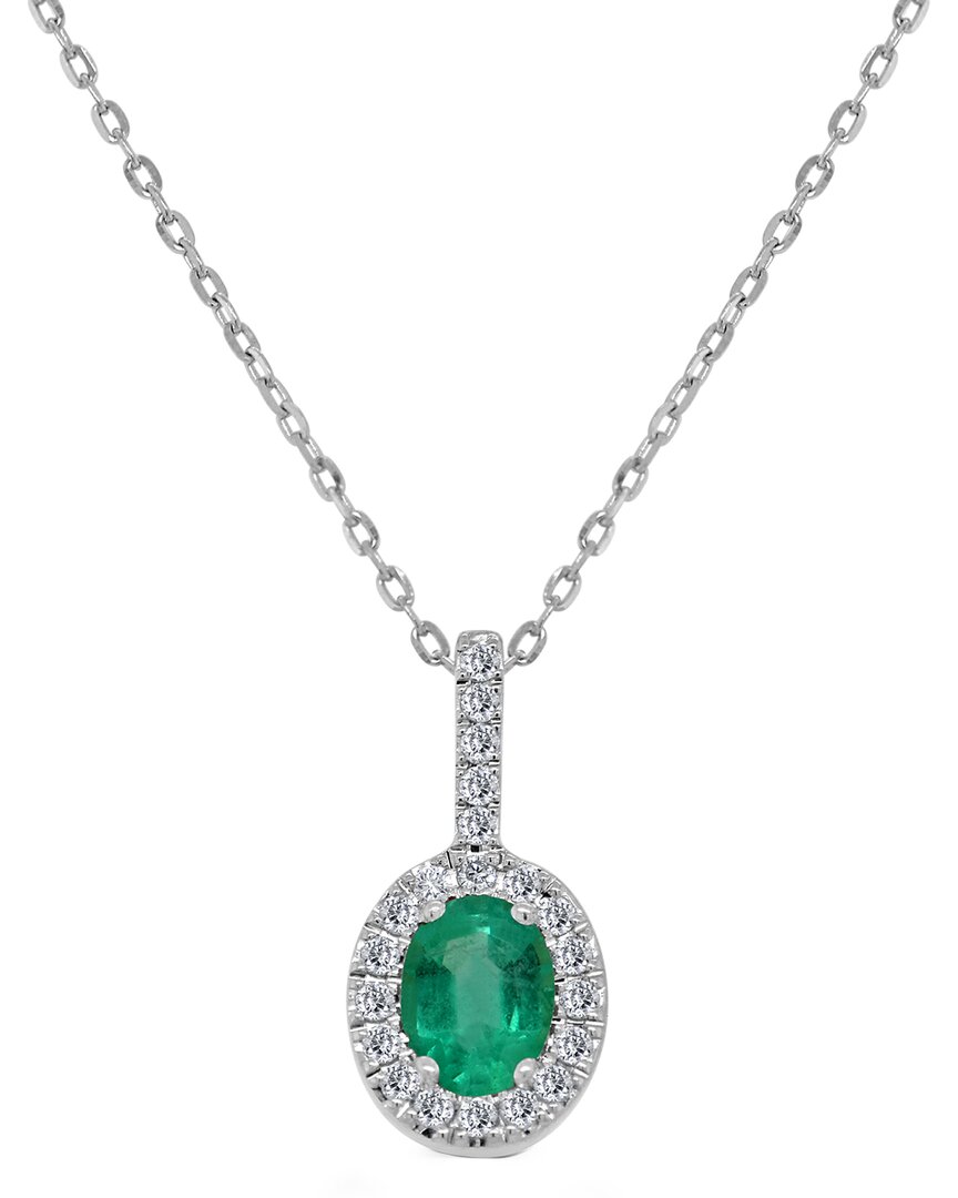 Sabrina Designs 14k Gold, Emerald & Diamond Pendant