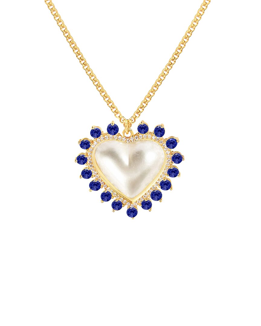 Gabi Rielle Sweet Pearl Heart Necklace In Gold