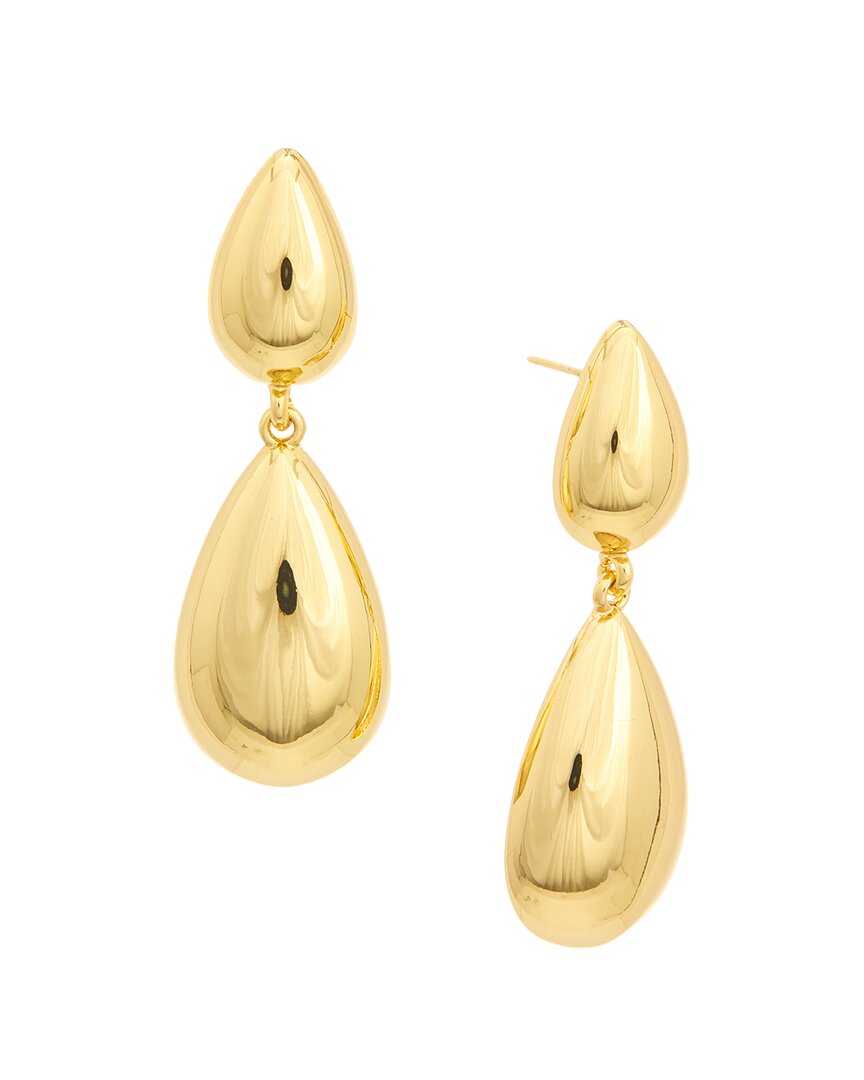 Crystal Haze 18k Plated Dangle Earrings In Gold