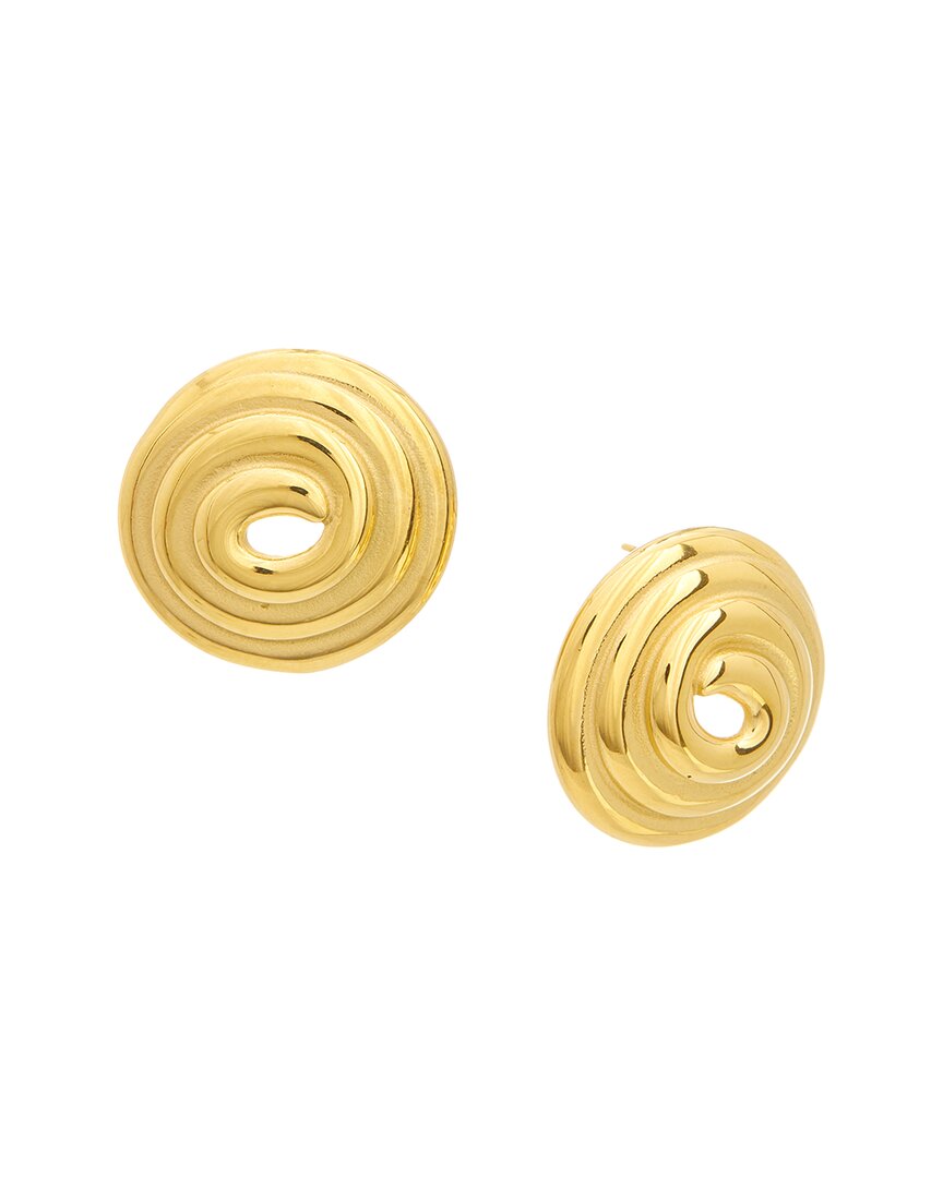 Crystal Haze 18k Plated Statement Earrings In Gold