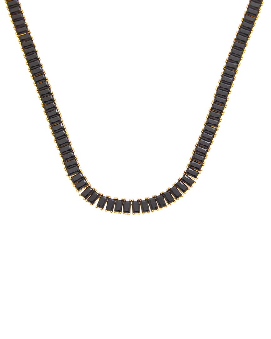 Crystal Haze 18k Plated Cz Statement Necklace In Multi
