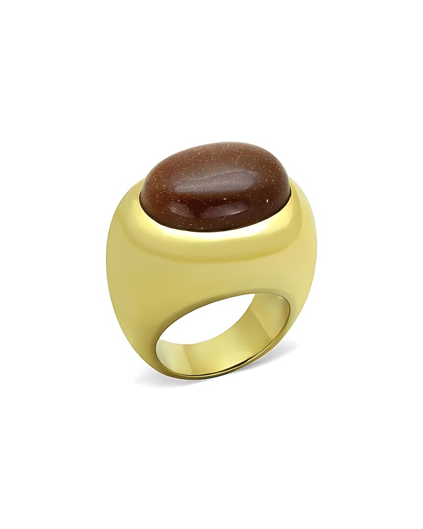 Alamode Jewelry Plated Stainless Steel Ring