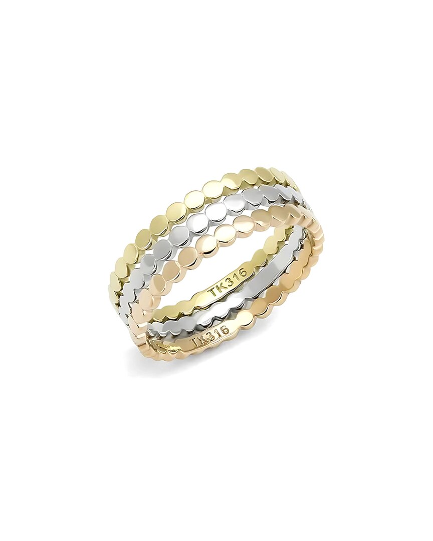 Alamode Jewelry Plated Stainless Steel Ring