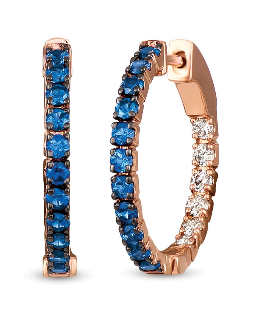 Le Vian ® 14k Rose Gold 1.04 Ct. Tw. Diamond & Sapphire Earrings