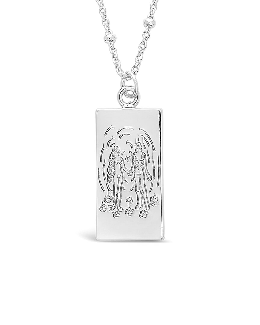 Sterling Forever The Lovers Tarot Card Necklace