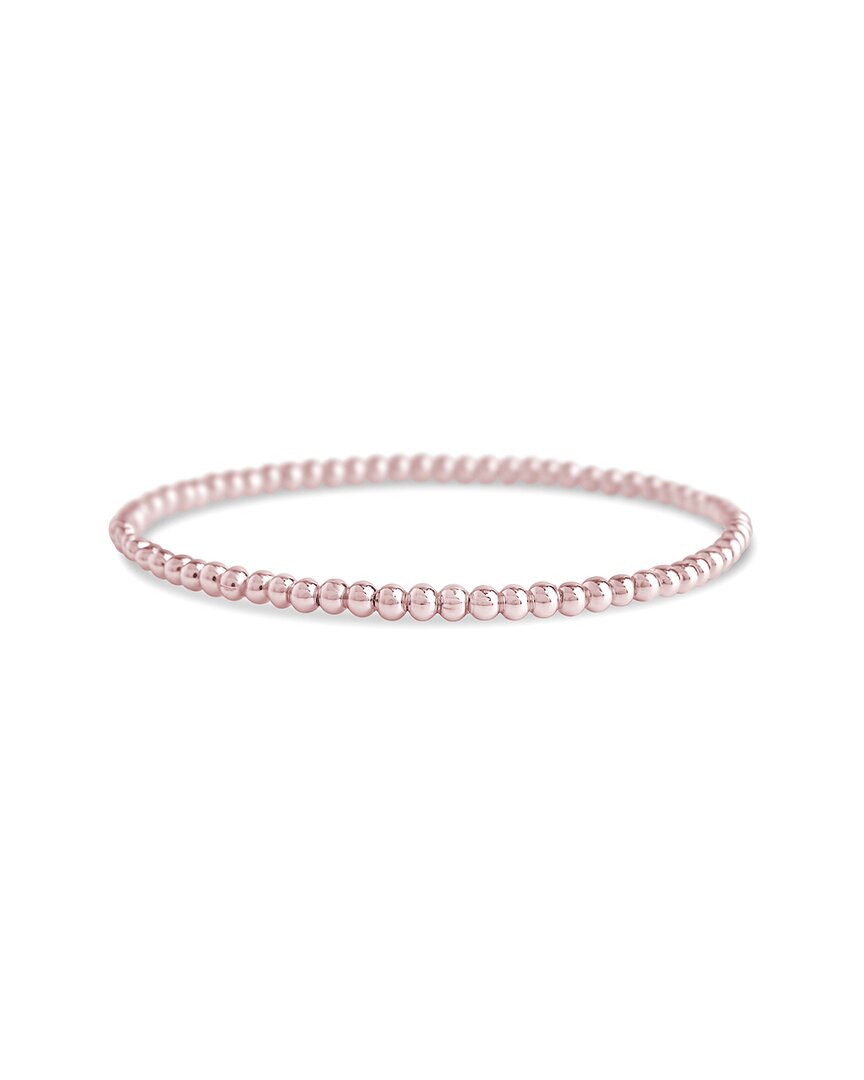 Sterling Forever Beaded Stretch Bracelet In Pink
