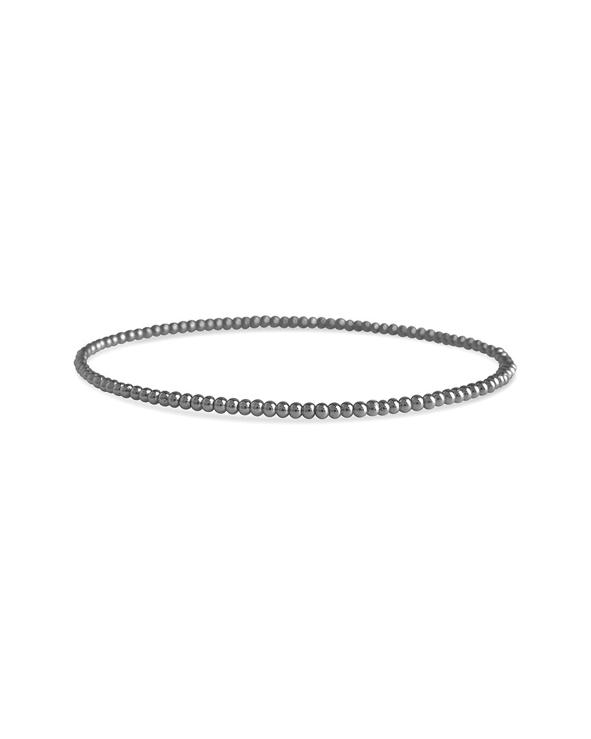Sterling Forever Beaded Stretch Bracelet In Metallic