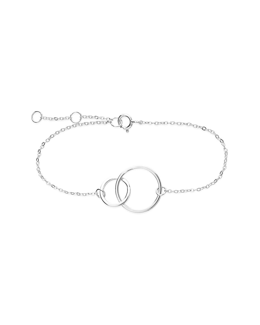 Sterling Forever Silver Interlocking Circle Bracelet