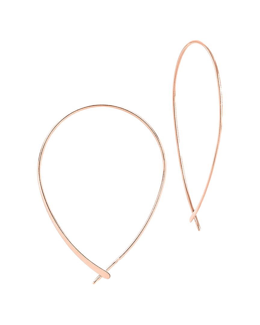 Sterling Forever Silver Delicate Threader Hoop Earrings