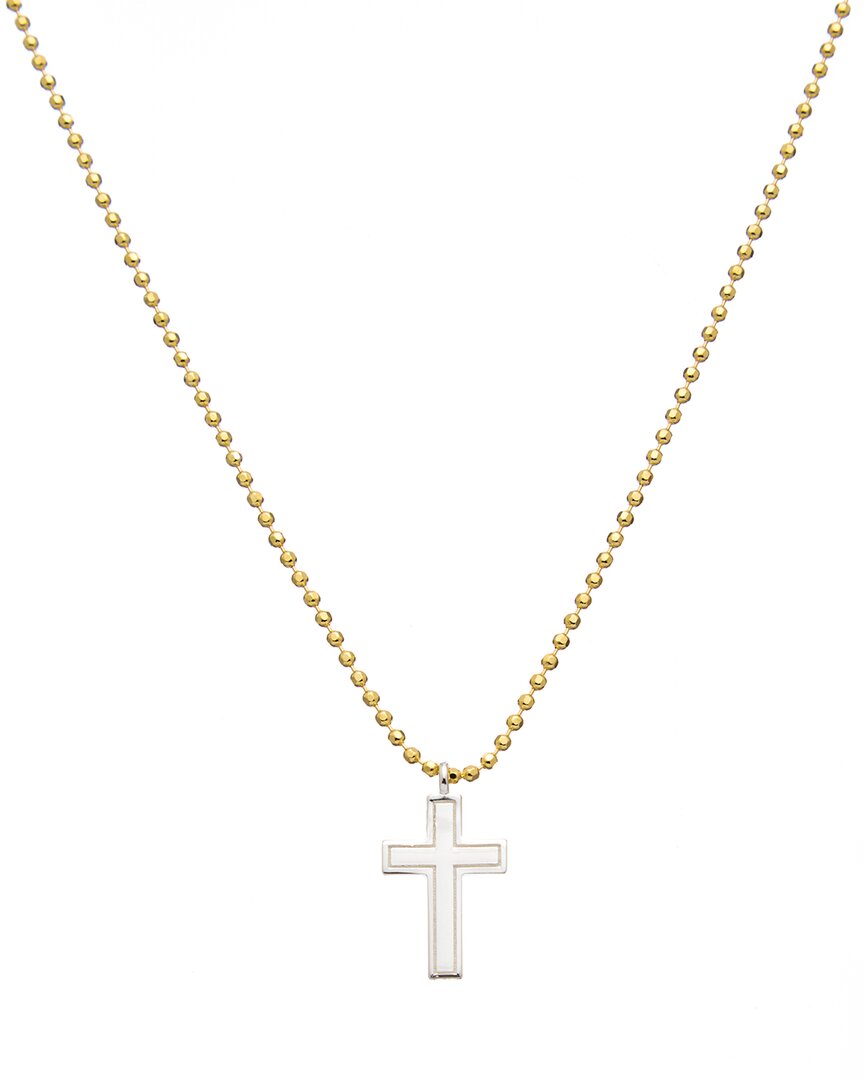 Argento Vivo 14k Plated Cross Necklace
