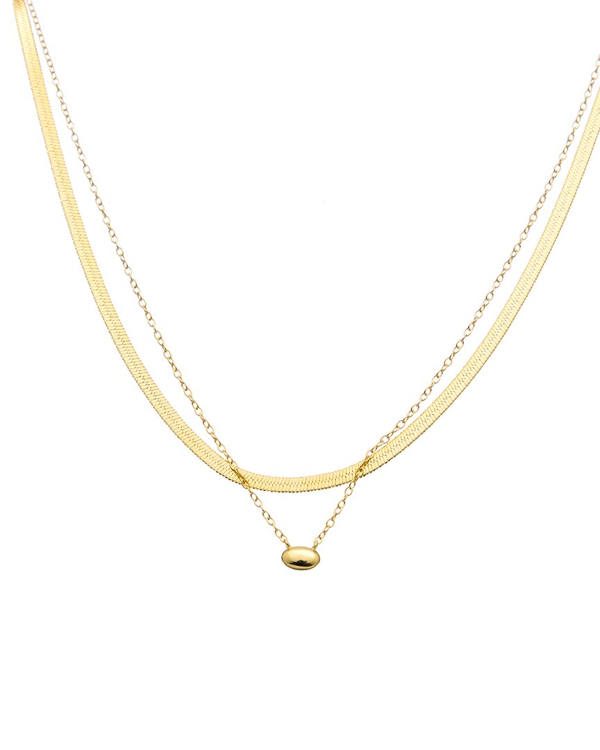 Argento Vivo 14k Plated Layered Necklace