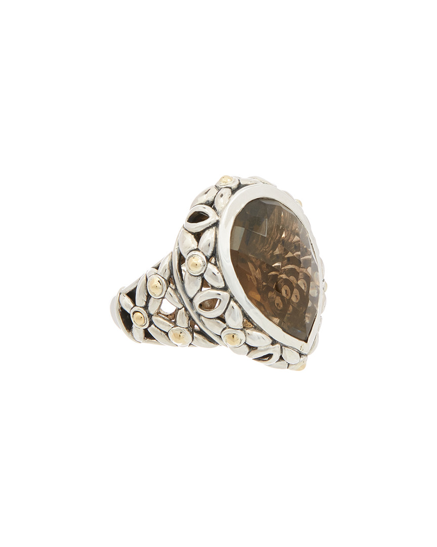 Effy Fine Jewelry 18K & Silver 8.80 ct. tw. Smoky Quartz Ring
