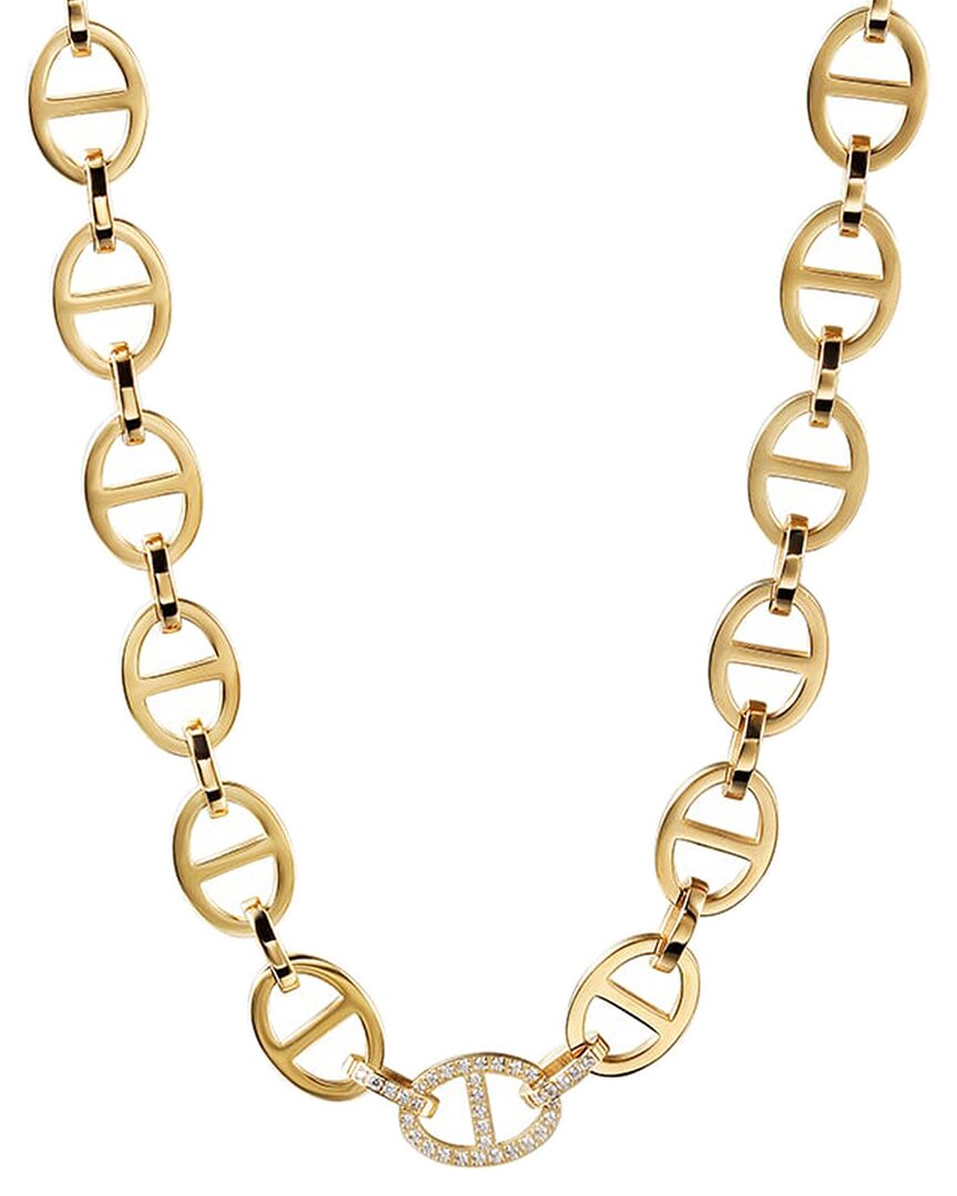Jane Basch Cool Steel Plated Feragmo Necklace No C In Gold