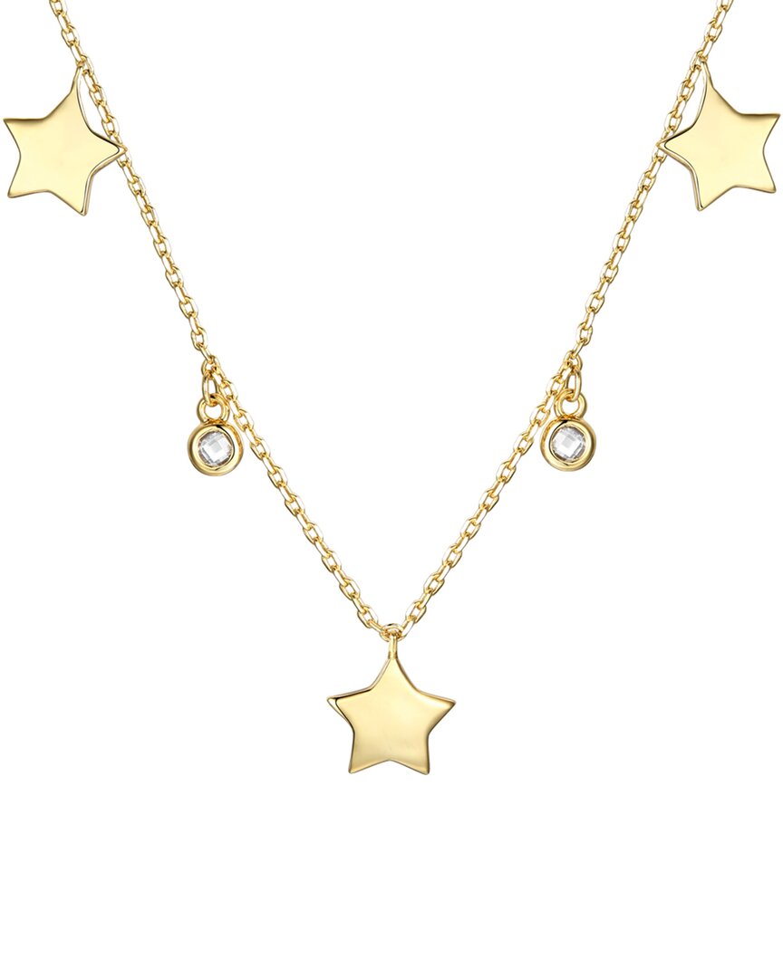 Rachel Glauber 14k Plated Cz Star Charm Necklace