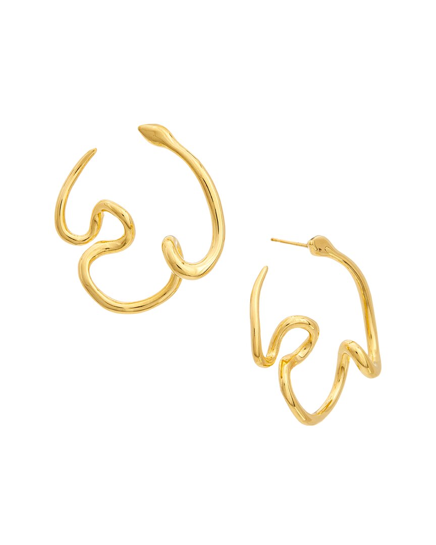 Oscar De La Renta Snake Hoop Earrings