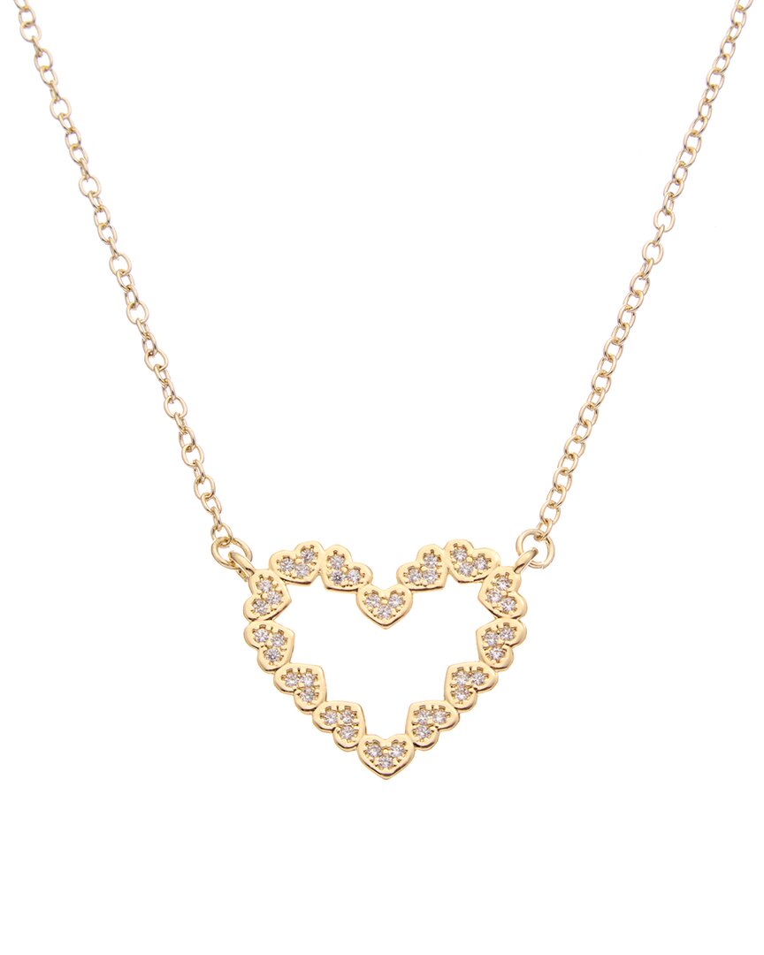 Juvell 18k Plated Cz Heart Necklace