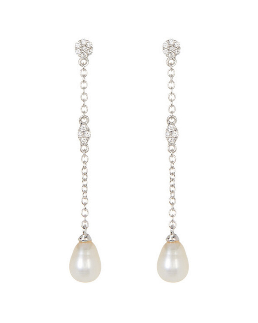 Shop Adornia Silver 7mm Pearl Drop Earrings