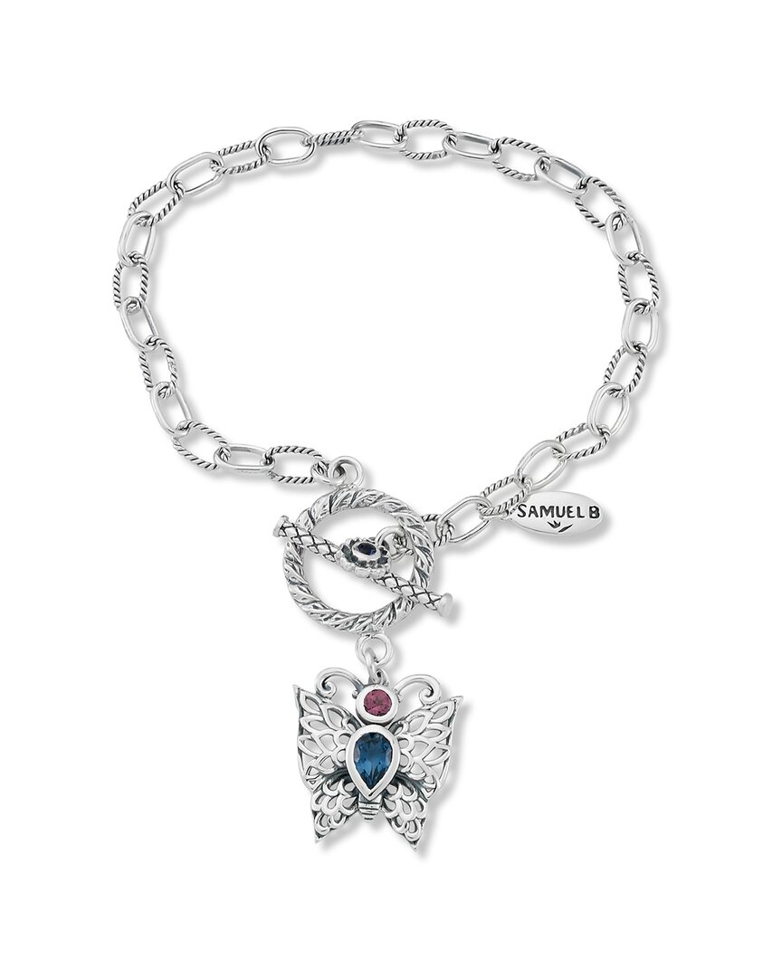 Samuel B. Silver Gemstone Butterfly Bracelet