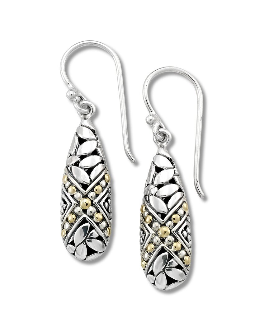 Samuel B. 18k Over Silver Leaf Design Earrings In Gold