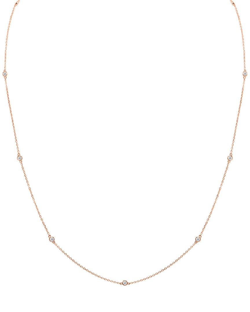 Shop Monary 14k Rose Gold 0.25 Ct. Tw. Diamond Necklace