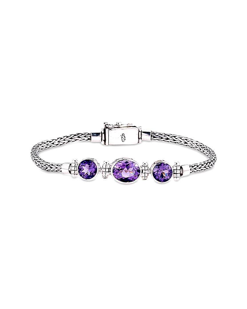 Shop Samuel B. Silver 4.90 Ct. Tw. Amethyst Bracelet