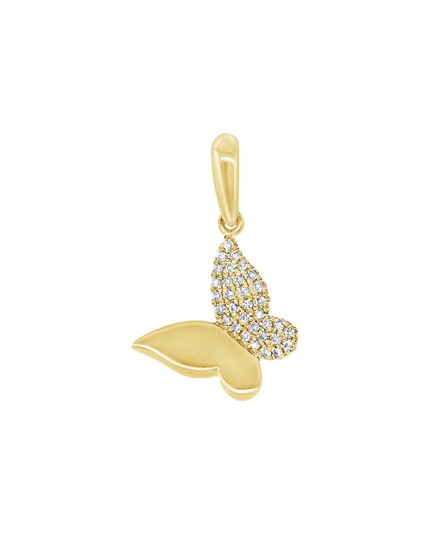 Sabrina Designs 14k 0.08 Ct. Tw. Diamond Butterfly Charm In Gold