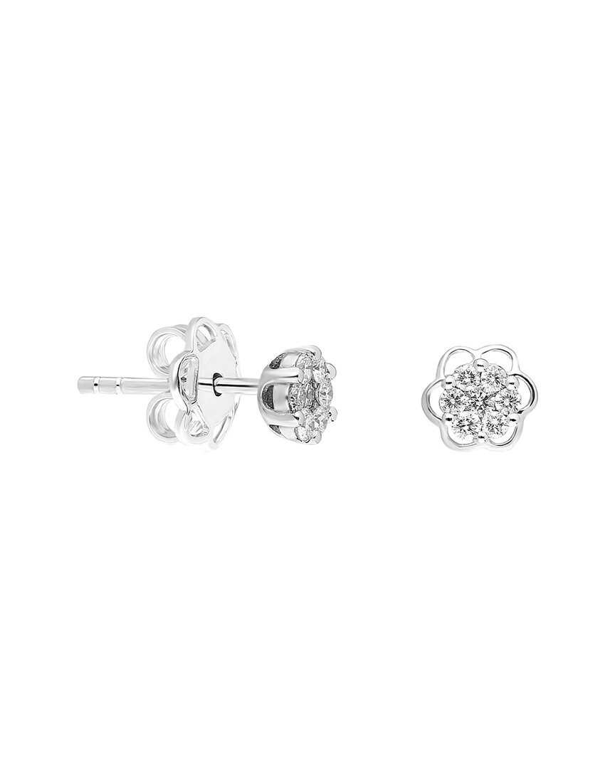 Forever Creations Usa Inc. Forever Creations Signature Collections 14k 0.25 Ct. Tw. Diamond Earring In Metallic