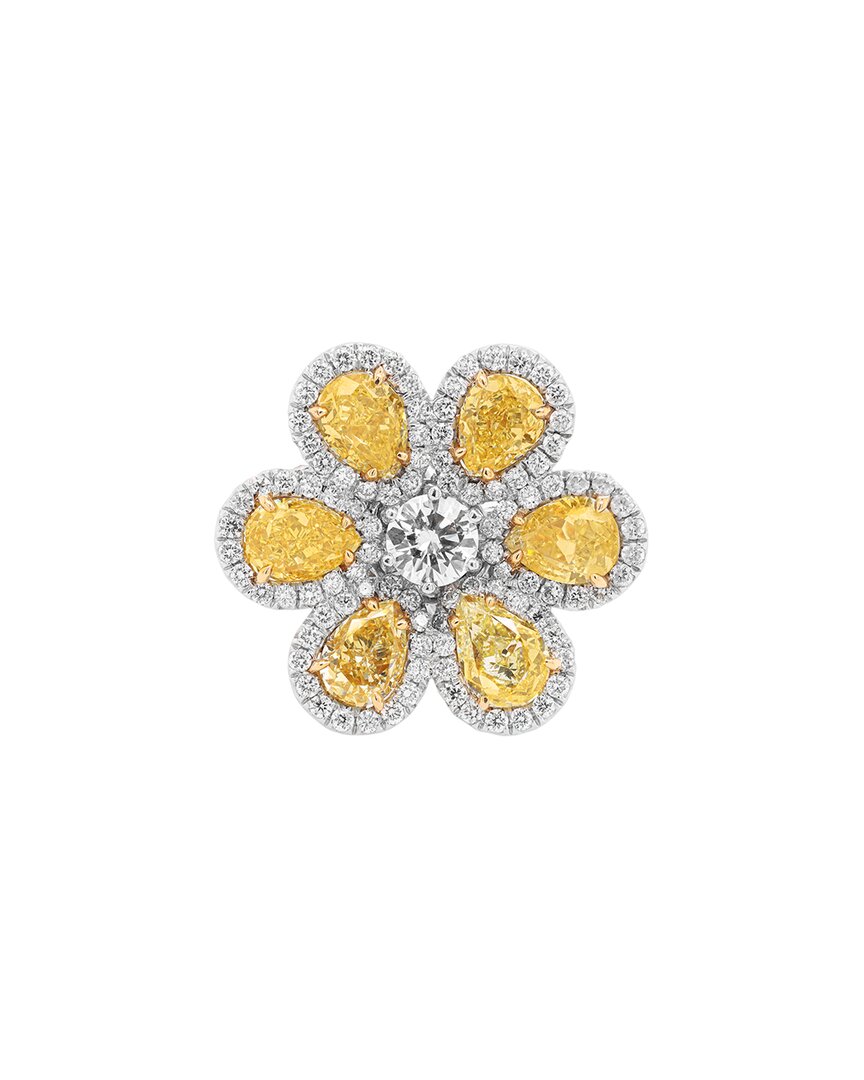 Diana M. Fine Jewelry White Gold 4.73 ct. tw. Diamond Half-Set Ring