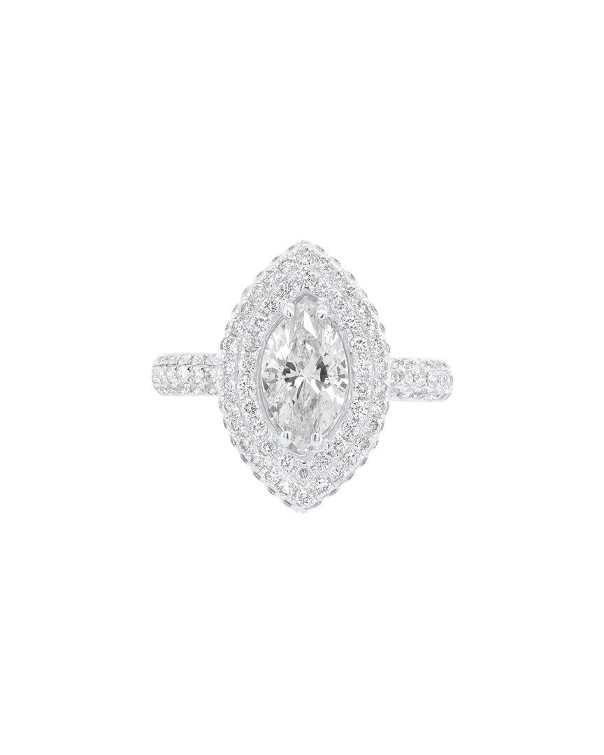 Diana M. Fine Jewelry 18k 1.90 Ct. Tw. Diamond Half-set Ring