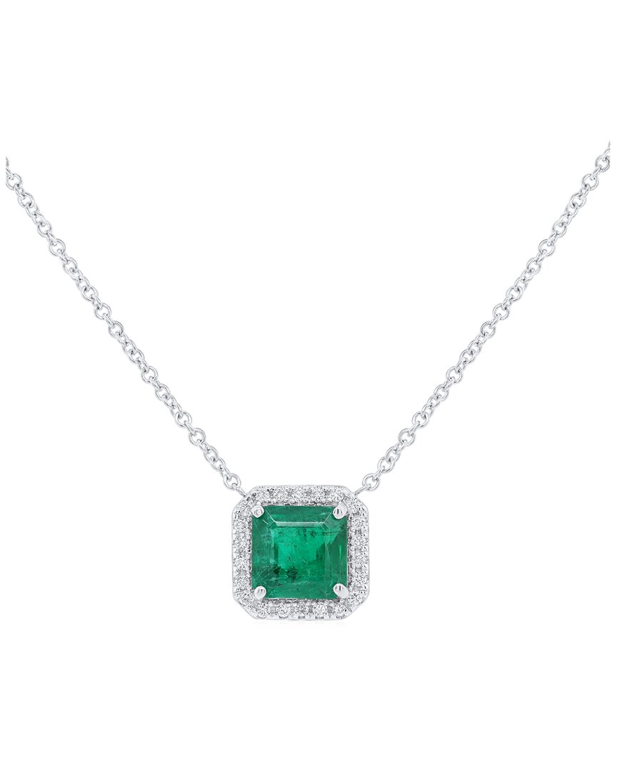Diana M. Fine Jewelry 14k 5.44 Ct. Tw. Diamond & Emerald Necklace