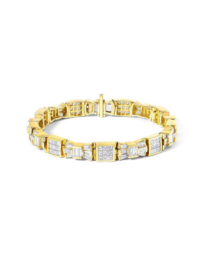 Haus Of Brilliance 14k 9.01 Ct. Tw. Diamond Link Bracelet In Gold