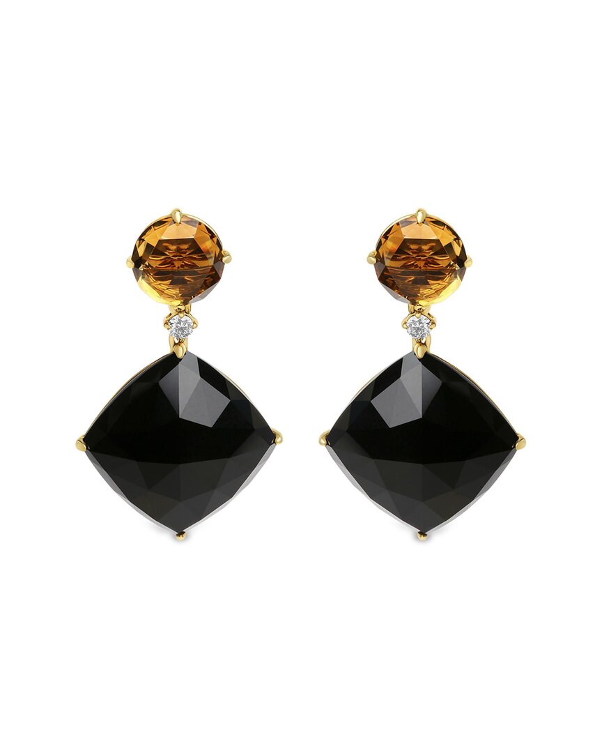 Haus Of Brilliance Colorful Gemstones 18k 48.77 Ct. Tw. Diamond & Gemstone Dangle Earrings
