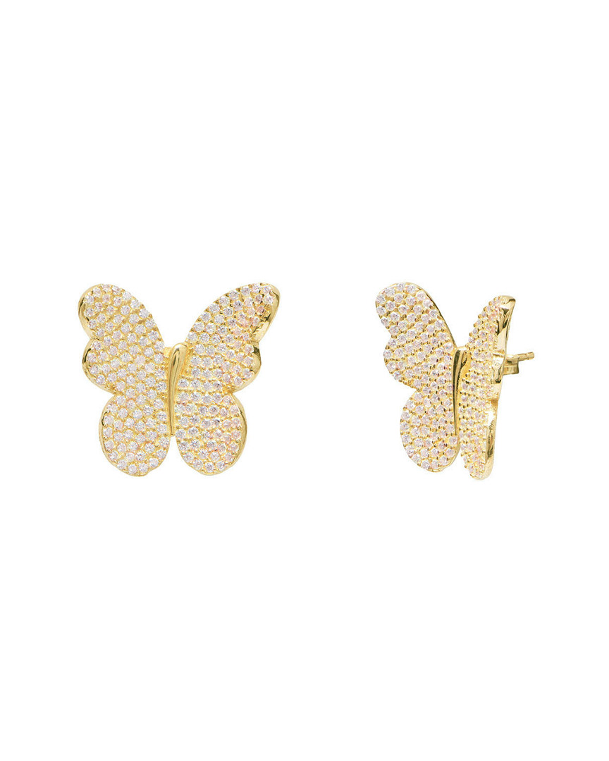 Gabi Rielle Gold Over Silver Cz Earrings