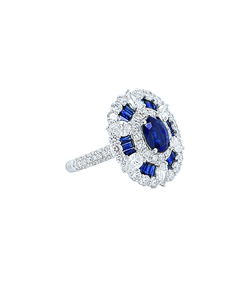 Diana M. Fine Jewelry 18K 5.37 ct. tw. Diamond & Sapphire Ring