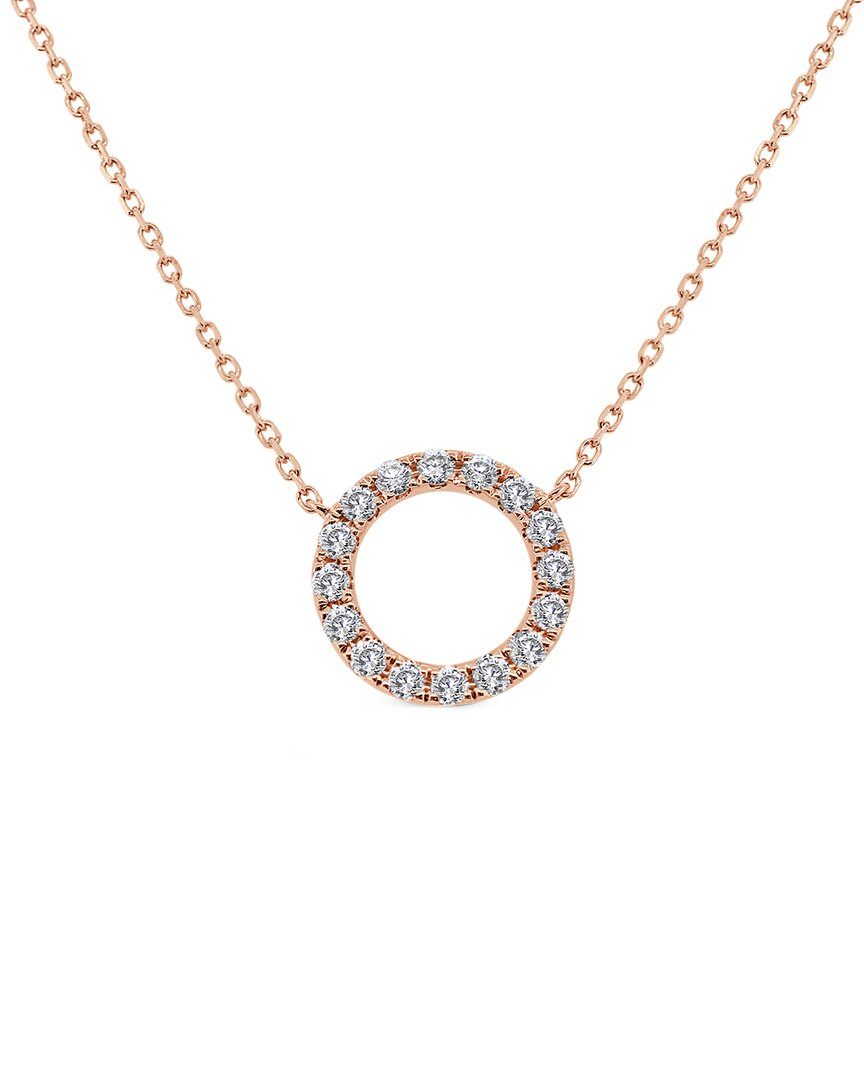 Sabrina Designs 14k Rose Gold 0.56 Ct. Tw. Diamond Circle Necklace