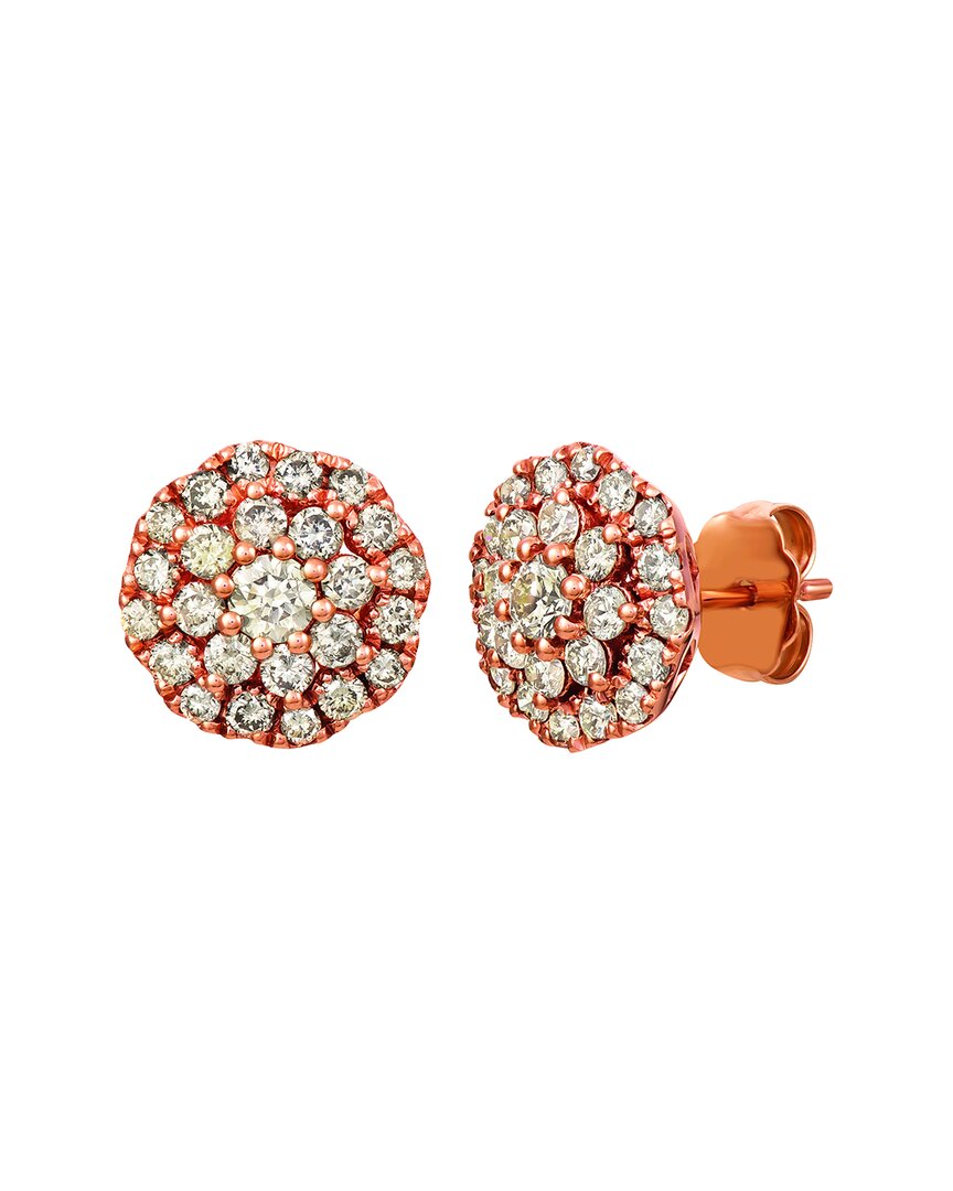 Le Vian ® Nude Cluster 14k Rose Gold 1.07 Ct. Tw. Diamond Earrings In Gold