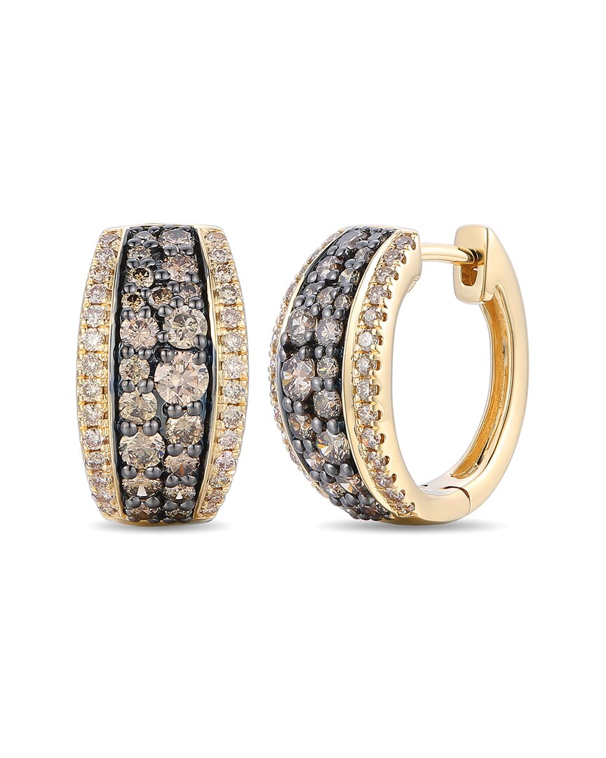 Le Vian ® Chocolate And Honey 14k 1.14 Ct. Tw. Diamond Huggie Earrings In Gold